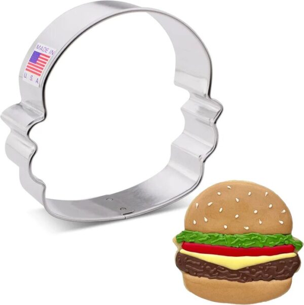 Ann Clark Hamburger Cookie Cutter 3" x 3.75"